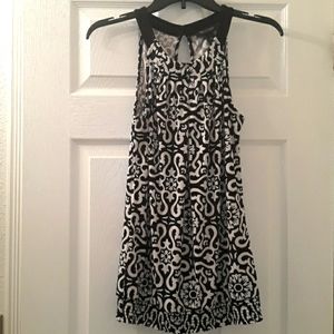 White House Black Market Art Deco Sleeveless Top S